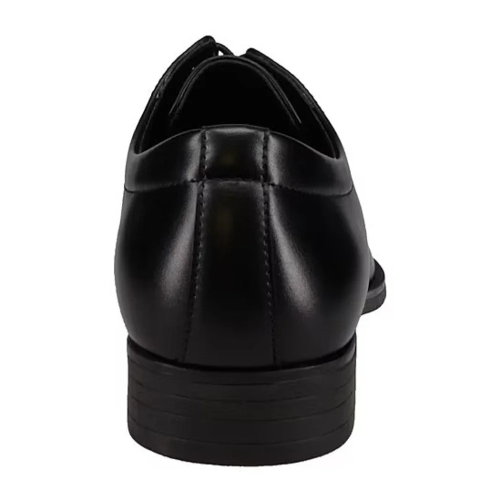 Van Heusen Turk Mens Black Oxford Cap Toe Dress Shoes Size 9 NWT - Picture 6 of 6